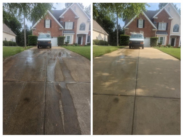 Driveway; concrete; pressure wash; power wash; clean; restoration; surface; flawlesspressurewashing; 7272675320