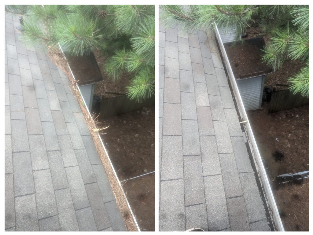 Gutter; clean; dibris; removal; downspout; flow;